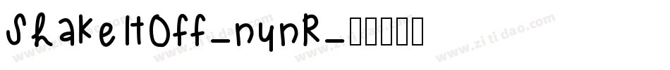 ShakeItOff-nynR字体转换