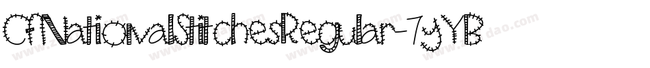 CfNationalStitchesRegular-7yYB字体转换