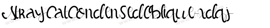 StrayCatCondensedOblique-xdqj字体转换