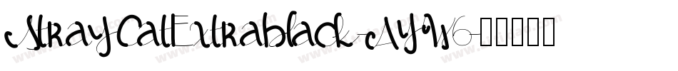 StrayCatExtrablack-AYW6字体转换