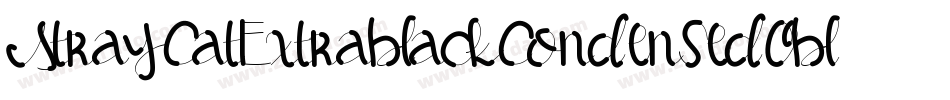 StrayCatExtrablackCondensedOblique-VBJy字体转换