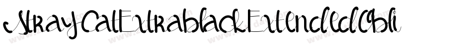 StrayCatExtrablackExtendedOblique-Gwea字体转换