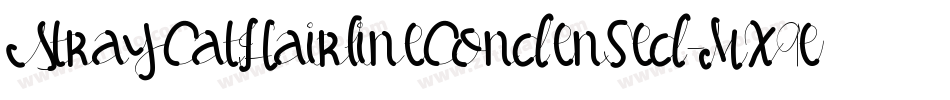 StrayCatHairlineCondensed-MX9e字体转换