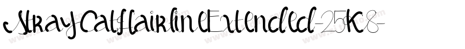 StrayCatHairlineExtended-25K8字体转换