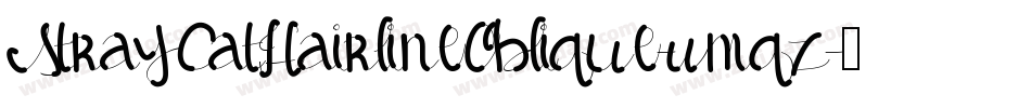 StrayCatHairlineOblique-wmqz字体转换