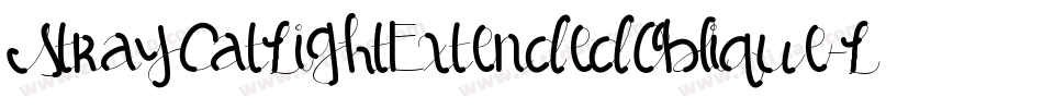 StrayCatLightExtendedOblique-LL9n字体转换