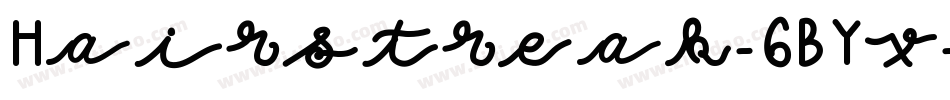 Hairstreak-6BYx字体转换