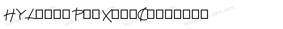 HYLiangPinXianCu字体转换