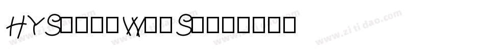 HYShangWeiSh字体转换