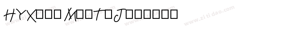 HYXiaoMaiTiJ字体转换