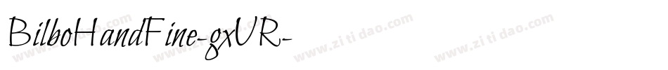 BilboHandFine-gxVR字体转换