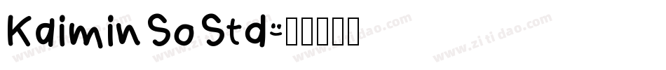 KaiminSoStd字体转换