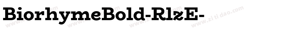 BiorhymeBold-RlzE字体转换