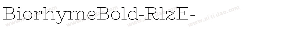 BiorhymeBold-RlzE字体转换