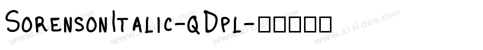SorensonItalic-qDpl字体转换