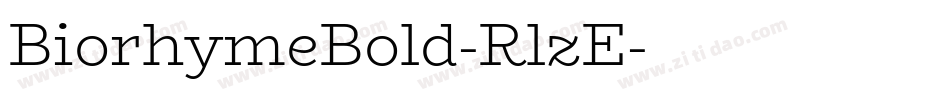BiorhymeBold-RlzE字体转换