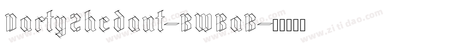 DartyZhedant-BWBaB字体转换