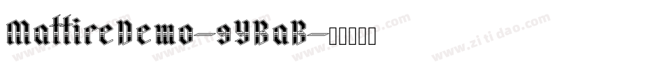 MattireDemo-9YBaB字体转换