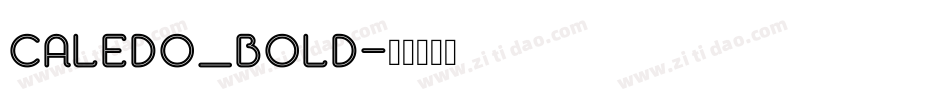 Caledo_bold字体转换