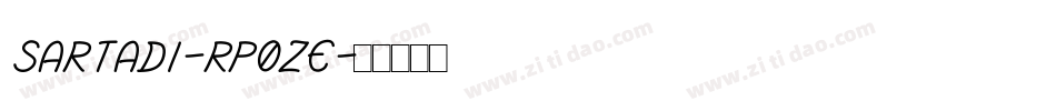 Sartadi-Rp0zE字体转换