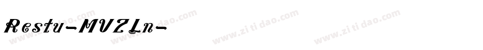 Restu-MVZLn字体转换