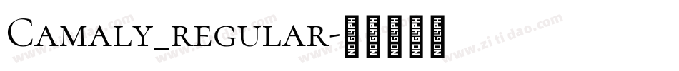 Camaly_regular字体转换