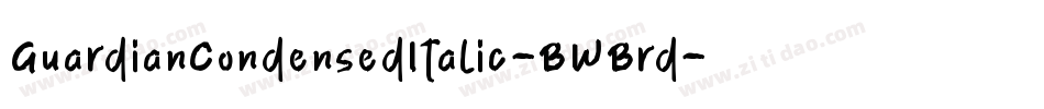 GuardianCondensedItalic-BWBrd字体转换