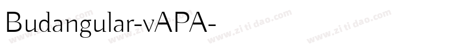 Budangular-vAPA字体转换