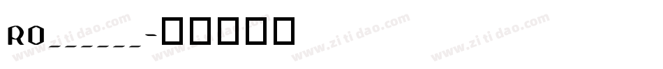 RO______字体转换