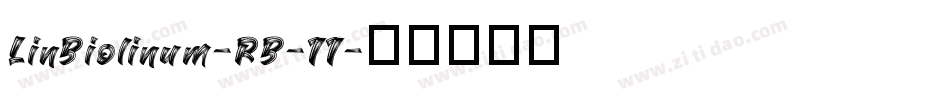 LinBiolinum-RB-11字体转换