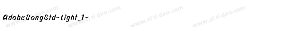 AdobeSongStd-Light_1字体转换