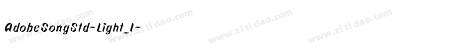 AdobeSongStd-Light_1字体转换