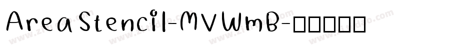 AreaStencil-MVWmB字体转换