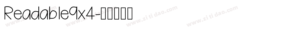 Readable9x4字体转换