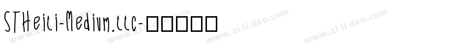 STHeiti-Medium.ttc字体转换