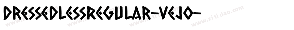 DressedlessRegular-vejO字体转换