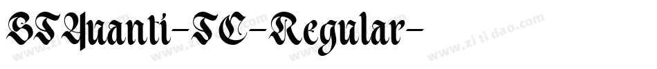 STYuanti-TC-Regular字体转换