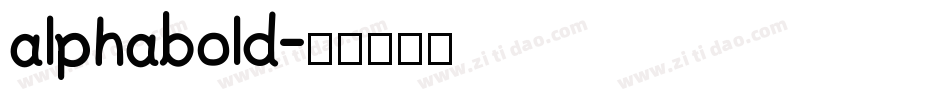 alphabold字体转换