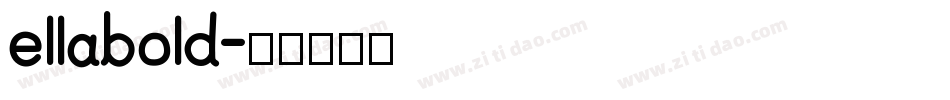 ellabold字体转换