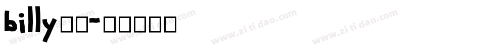 billy字体字体转换
