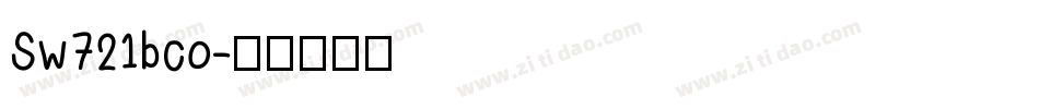 Sw721bco字体转换