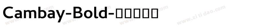 Cambay-Bold字体转换