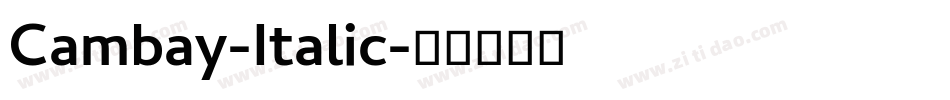 Cambay-Italic字体转换