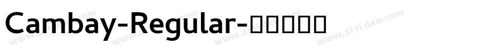 Cambay-Regular字体转换