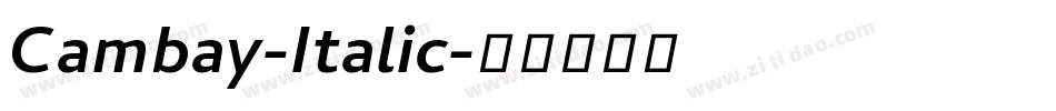 Cambay-Italic字体转换