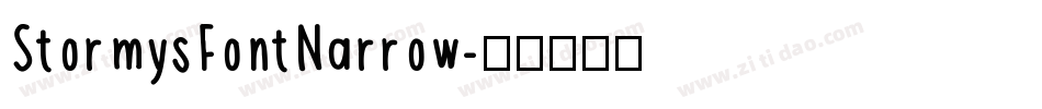 StormysFontNarrow字体转换