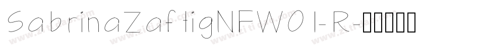 SabrinaZaftigNFW01-R字体转换