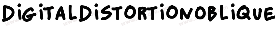 DigitalDistortionOblique-8X70字体转换