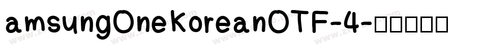 amsungOneKoreanOTF-4字体转换