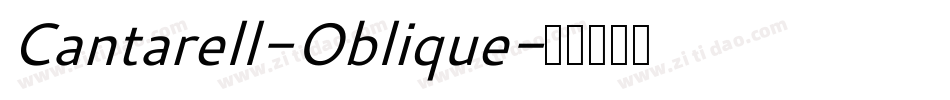 Cantarell-Oblique字体转换